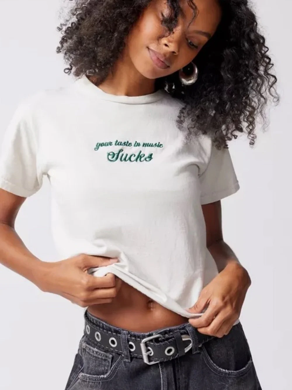 Urban Outfitters Ripple Junction 'Your Taste in Music Sucks' embroidered Tee